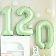 [With blowing straw] Blue matte tone birthday number balloon size 75cm for birthday decoration
