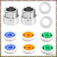 [S D K G] 8 Pieces of Shower Flow Reducer Limiter Set, Water Restrictor, 1/2 Inch Thread Size 4, 6 a