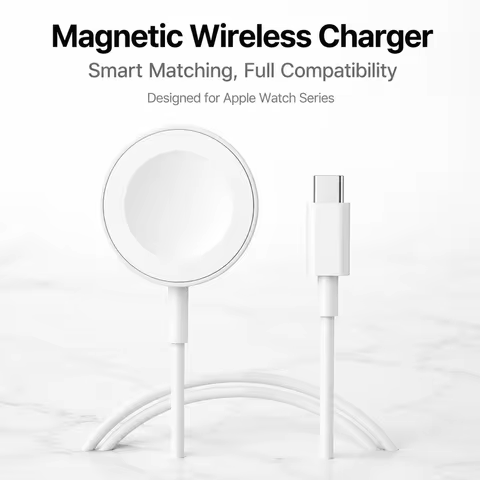 Magnetic USB-C Fast Wireless Charger for Apple Watch 10-1, Ultra, Hermes, Portable iWatch Cable