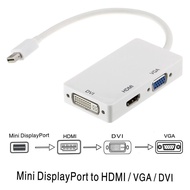3 in 1 Thunderbolt MINI Display Port MINI DP Male to HDMI DVI VGA Female Converter Cable
