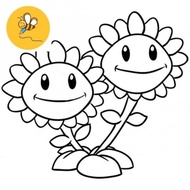 Zombies vs. Plants - Set of 10 A4 A5 Coloring Pictures For Wax, Lead Color - MANGA VIME COMIC colori