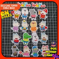 READY STOCK Happy Birthday Cake Topper Cupcake Wolfoo Decoration Set Party Accessories Banner Hiasan