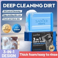 Men's 3 In 1 Deep Cleansing Soap Face Wash Body Wash Control Oil 100g Soap G1u7