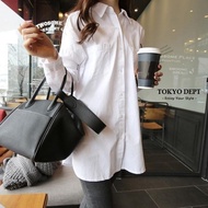 TOKYO DEPT [F8631] Korean Temperament Back Zipper Long Sleeve Shirt.flat Dress Small Chiffon Off-The