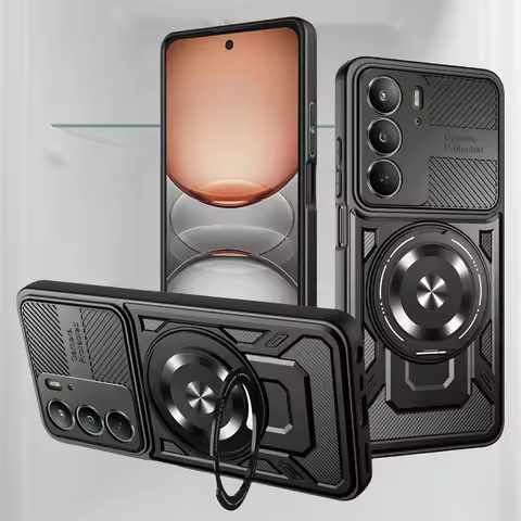 For Realme C75 4G Case Magnetic Holder Ring Armor Shockproof Phone Case for Oppo Realme C 75 RealmeC