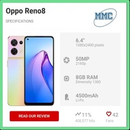 OppO ReNo 8 Ram 8/256 4G New / BaRu ResMi