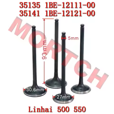 Intake Valve 35135 1BE-12111-00 Exhaust Valve 35141 1BE-12121-00 For Linhai ATV 500D 500-D M550 EFI 