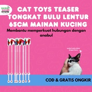 65cm Flexible Fur Stick Cat Toys Teaser Cat Toys Stick Teaser Cat Stick Cat Stick