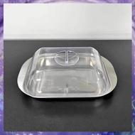 [P K A M] Butter Container - White Butter Fridge Storage Container Butter Storage Box,Metal Butter B