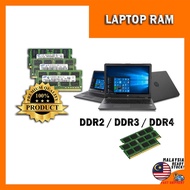 LAPTOP RAM DDR3 DDR2 1GB 2GB 4GB
