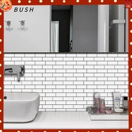 BUSH Easy Self Adhesive Wallpaper Peel and Stick 3D Tile Sticker Wall Tiles Kitchen Bathroom