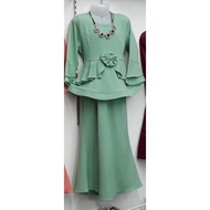 baju kurung mint green