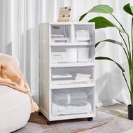 日本天馬 Fits 45面寬抽屜收納櫃附輪(2低+1高抽)