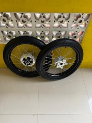 paket Roda MX King Ban Primax Baru Ring 17 Velg Jari Jari Yamaha MX King 150 Ban Cacing