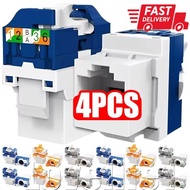 [Fast Delivery] RJ45 Ethernet Coupler - Color-Coded T568A/B Wiring Adapter - Cat5e Cat6 Cat6A Shield