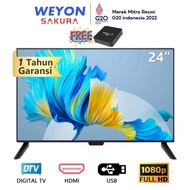 Weyon Sakura TV LED 24 inch HD Ready Smart TV Televisi With
