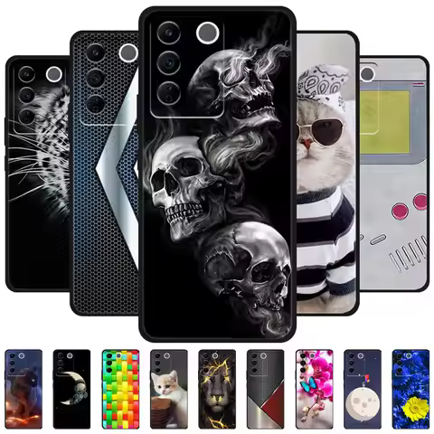 For VIVO V27E 5G Phone Case Shockproof Bumper Protector Back Cover For VIVO S16E 5G Fashion Printed 