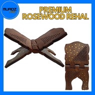 Rehal Premium Rosewood - rehal lipat kayu keras rehal kayu ukir siti khadijah capal telekung kopiah 