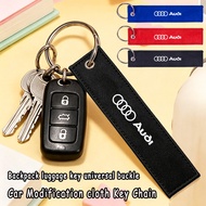 Audi Car Modification Key Pendant Canvas Keychain Motorcycle Canvas Keychain，For Audi A3 8l 8Y A1 Q5