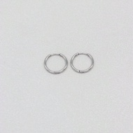 2pcs 0.8mm 20g Stainless Steel Thin Hoop Earrings