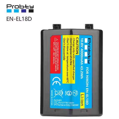 10.8V 4000mAh EN-EL18D EN-EL18d ENEL18d Rechargeable lithium battery for Nikon Z9 D800 D4 D4S D5 D6