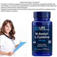 LIFE EXTENSION®N-Acetyl-L-Cysteine (NAC) 600 มก. 60 แคปซูล Boosts Cellular Glutathione Levels Item #
