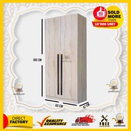 [MALIHOME] READY STOCK [FREE INSTALLATION] 2 &amp; 3 DOOR WARDROBE HANGING WITH TOP COMPARTMENT