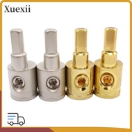 XUEXII Car Speaker Wire Terminal, 0GA 4GA 8GA Pure Copper Car Audio Connector,  Gold Silver Wire Red