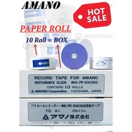 Amano Paper Tape Roll Kertas Tape Record Untuk Amano Watchman Clock PR500, PR600 1 BOX ( 10 Rolls )