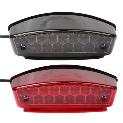 Motorcycle Tail Light Universal License Plate LED Rear Brake Lamp For Honda Suzuki Ducati Monster M1