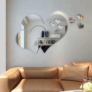 3D Mirror Self-adhesive Wall Sticker  Love Hearts  Wall Art Sticker  Home Room Wall Decor