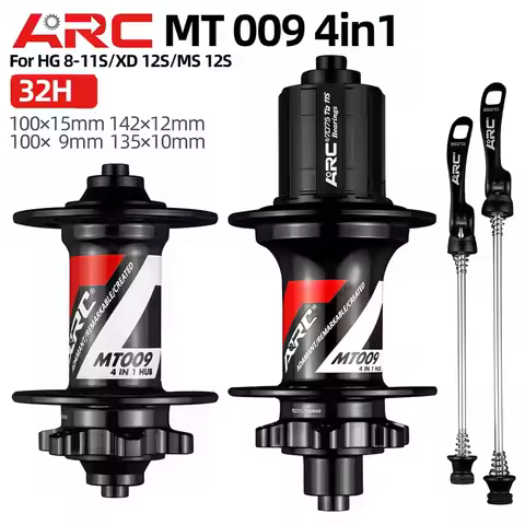ARC MT009 4in1 bike hub MTB rear hub micro spline 32 holes 6 pawls HG XD MS 11 12 speed thru qr bike