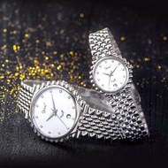 全新正品 Ogival 瑞士愛其華 經典復刻深情珠寶腕錶-銀/28mm 原價13500