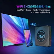 X96 X4 Amlogic S905X4 RGB TV กล่อง Android 11 4G 32GB สนับสนุน AV1 8K DUAL WIFI BT4.1 YouTube Media 
