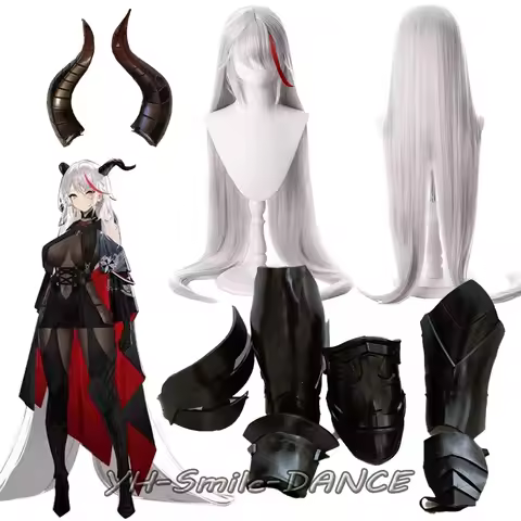 Anime Azur Lane KMS Agir Leg Armor Cosplay Costume Angle Horns KMS Agir Cos Wigs Hairs Comic Con Cos