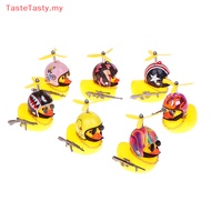 TasteTasty 1 Set Small Yellow Duck Road Bike Motor Helmet Riding Cycling Accessories Without Lights Car Duck With Helmet Broken Wind Pendant MY