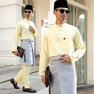 baju melayu budak baju melayu lelaki baju melayu slim fit BAJU MELAYU MODEN KUNING LEMBUT KUNING CAIR SOFT YELLOW BABY Y