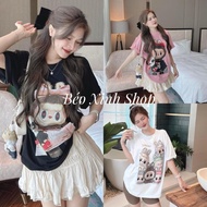 Labubu Printed Women's T-shirt Soft Cotton Fabric 45 - 90Kg Fat Pretty Shop Available In Big Size - 