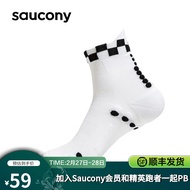 Saucony【赠品】索康尼袜子黑白格子袜 白色 L