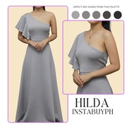 Hilda Dress One Shoulder Dress Bridesmaids Dress Ninang Dress Taytay Supplier