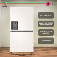 LG GC-L257KQKW Side by Side Fridge in Beige White 635L Inverter GCL257KQKW Peti Ais