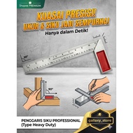 SIKU Carpenter Square 12 Inch L-Shaped Ruler - Clear Engraved Number Scale