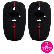 2x Silicone Car Key Fob Cover Case Holder Keychain For Subaru Forester Impreza Crosstrek Outback XV 