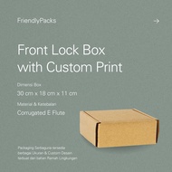 Front Lock Box with Custom Print / Shoes Packaging / Kotak Sepatu