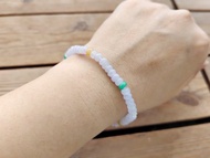 親翠 天然翡翠 冰紫羅蘭算盤珠手串手圍15到16適合