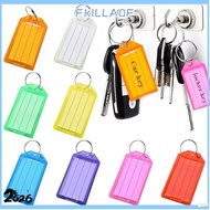 FKILLA0FSB 10pcs Key Tags, with Card Label Plastic Keychain Tag, Multi-functional Classification Wit