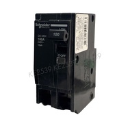 Schneider เมนเซอร์กิตเบรคเกอร์ 2P 80A 100A 10kA 240V เมนเซอร์กิต เมนเบรคเกอร์ Circuit Breaker สแควร์