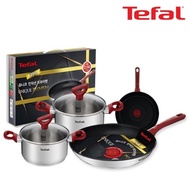 Tefal Unique Induction Premium Frying Pan 20cm+28cm+Pot Double 18cm+20cm CT1-UQFP2028P1820