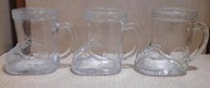 玻璃杯-早期肯德基雨靴造型玻璃杯 有耳玻璃杯 汽水杯 水杯- 3杯合售