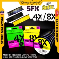 SUFIX SFX 8X  / 4X 100YDS 150YDS 300YDS 8 Carrier Braid / 4 Carrier Fishing Line Braided X8 PE X4